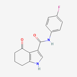 molecular formula C15H13FN2O2 B14275280 N-(4-Fluorophenyl)-4-oxo-4,5,6,7-tetrahydro-1H-indole-3-carboxamide CAS No. 168272-15-9