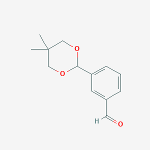 molecular formula C13H16O3 B14275303 3-(5,5-Dimethyl-1,3-dioxan-2-yl)benzaldehyde CAS No. 131531-48-1
