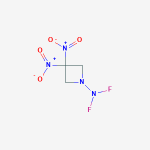 molecular formula C3H4F2N4O4 B14275325 N,N-difluoro-3,3-dinitroazetidin-1-amine CAS No. 167558-49-8