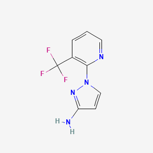 molecular formula C9H7F3N4 B1427534 1-[3-(trifluoromethyl)pyridin-2-yl]-1H-pyrazol-3-amine CAS No. 1249919-40-1