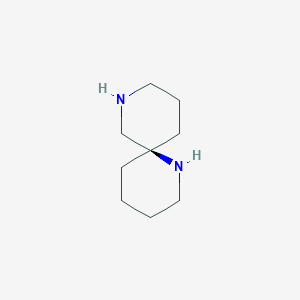 molecular formula C9H18N2 B14275366 1,8-Diazaspiro[5.5]undecane, (R)-(9CI) 