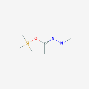 molecular formula C7H18N2OSi B14275378 Trimethylsilyl N,N-dimethylethanehydrazonate CAS No. 171566-32-8