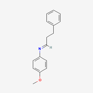 molecular formula C16H17NO B14275401 Benzenamine, 4-methoxy-N-(3-phenylpropylidene)- CAS No. 151918-10-4