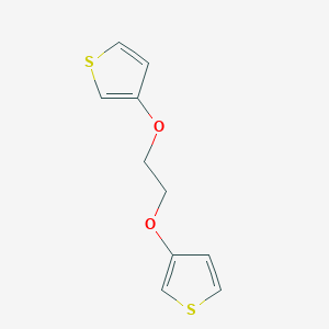molecular formula C10H10O2S2 B14275425 Thiophene, 3,3'-[1,2-ethanediylbis(oxy)]bis- CAS No. 155330-94-2