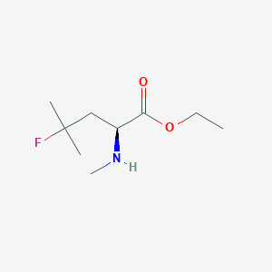 molecular formula C9H18FNO2 B14275440 L-Leucine, 4-fluoro-N-methyl-, ethyl ester CAS No. 156047-40-4
