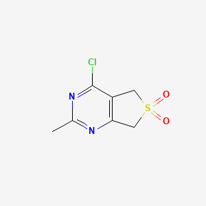 molecular formula C7H7ClN2O2S B14275460 Thieno[3,4-d]pyrimidine, 4-chloro-5,7-dihydro-2-methyl-, 6,6-dioxide CAS No. 154697-84-4