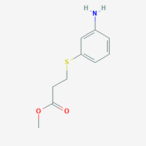 molecular formula C10H13NO2S B1427550 Methyl 3-[(3-aminophenyl)sulfanyl]propanoate CAS No. 1184057-66-6