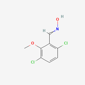 molecular formula C8H7Cl2NO2 B14275502 N-[(3,6-Dichloro-2-methoxyphenyl)methylidene]hydroxylamine CAS No. 161649-82-7