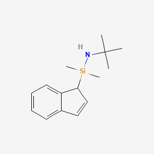 molecular formula C15H23NSi B14275559 Silanamine, N-(1,1-dimethylethyl)-1-(1H-inden-1-yl)-1,1-dimethyl- CAS No. 135610-16-1