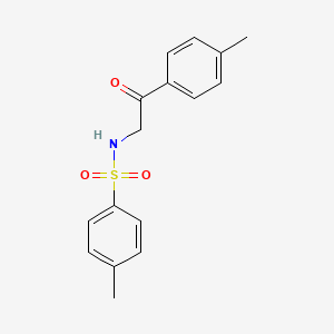 molecular formula C16H17NO3S B14275571 Benzenesulfonamide, 4-methyl-N-[2-(4-methylphenyl)-2-oxoethyl]- CAS No. 182323-19-9
