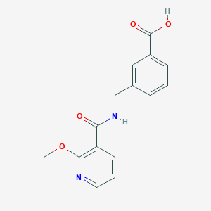 molecular formula C15H14N2O4 B1427558 3-{[(2-Methoxypyridin-3-yl)formamido]methyl}benzoic acid CAS No. 1179647-14-3