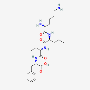 molecular formula C26H43N5O5 B14275587 H-Lys-Leu-Val-Phe-OH CAS No. 176390-19-5