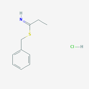 molecular formula C10H14ClNS B14275595 Benzyl propanimidothioate;hydrochloride CAS No. 162707-46-2