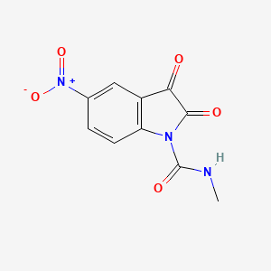 molecular formula C10H7N3O5 B14275652 N-Methyl-5-nitro-2,3-dioxo-2,3-dihydro-1H-indole-1-carboxamide CAS No. 141046-95-9