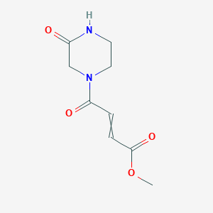 molecular formula C9H12N2O4 B14275670 Methyl 4-oxo-4-(3-oxopiperazin-1-yl)but-2-enoate CAS No. 137992-39-3