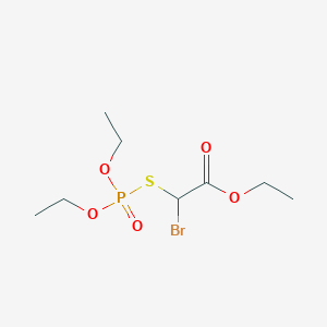 molecular formula C8H16BrO5PS B14275695 Ethyl bromo[(diethoxyphosphoryl)sulfanyl]acetate CAS No. 138000-14-3