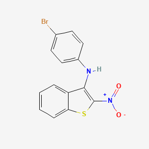 molecular formula C14H9BrN2O2S B14275746 N-(4-Bromophenyl)-2-nitrobenzo(b)thiophen-3-amine CAS No. 172914-23-7