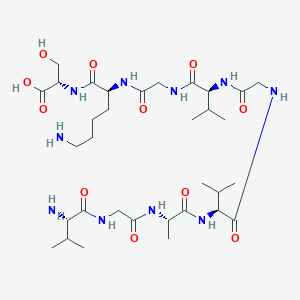 molecular formula C33H60N10O11 B14275770 L-Valylglycyl-L-alanyl-L-valylglycyl-L-valylglycyl-L-lysyl-L-serine CAS No. 184951-62-0