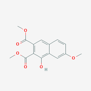 molecular formula C15H14O6 B14275783 Dimethyl 1-hydroxy-7-methoxynaphthalene-2,3-dicarboxylate CAS No. 138366-10-6