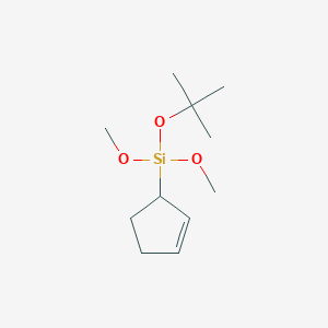 molecular formula C11H22O3Si B14275819 tert-Butoxy(cyclopent-2-en-1-yl)dimethoxysilane CAS No. 144663-77-4