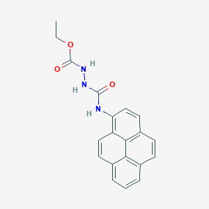 molecular formula C20H17N3O3 B14275834 Hydrazinecarboxylic acid, 2-[(1-pyrenylamino)carbonyl]-, ethyl ester CAS No. 129944-95-2