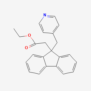 molecular formula C23H21NO2 B14275835 Ethyl 2-[9-(pyridin-4-ylmethyl)fluoren-9-yl]acetate 
