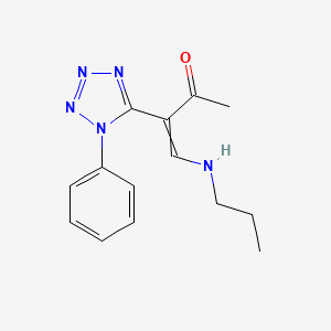 molecular formula C14H17N5O B14275848 3-(1-Phenyl-1H-tetrazol-5-yl)-4-(propylamino)but-3-en-2-one CAS No. 135057-31-7