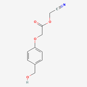 molecular formula C11H11NO4 B14275881 Acetic acid, [4-(hydroxymethyl)phenoxy]-, cyanomethyl ester CAS No. 165056-84-8
