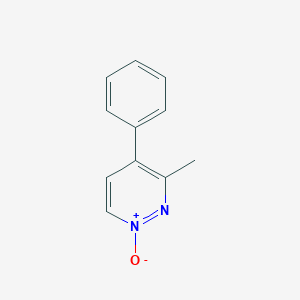 molecular formula C11H10N2O B14275882 Pyridazine, 3-methyl-4-phenyl-, 1-oxide CAS No. 185557-32-8