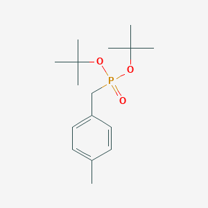 molecular formula C16H27O3P B14275947 Phosphonic acid, [(4-methylphenyl)methyl]-, bis(1,1-dimethylethyl) ester CAS No. 174969-89-2