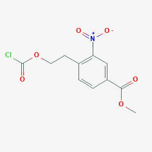 molecular formula C11H10ClNO6 B14275974 Methyl 4-{2-[(chlorocarbonyl)oxy]ethyl}-3-nitrobenzoate CAS No. 134403-97-7