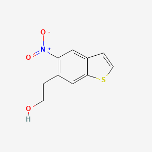 molecular formula C10H9NO3S B14275982 Benzo[b]thiophene-6-ethanol, 5-nitro- CAS No. 159730-75-3