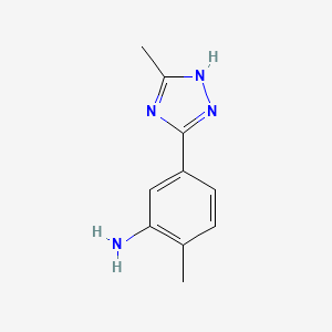 2-methyl-5-(5-methyl-1H-1,2,4-triazol-3-yl)aniline