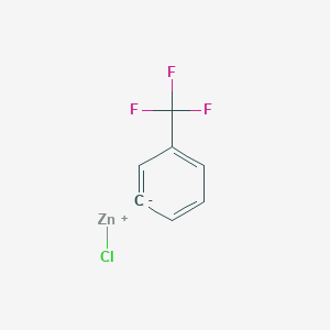 molecular formula C7H4ClF3Zn B14275998 chlorozinc(1+);trifluoromethylbenzene CAS No. 154407-12-2