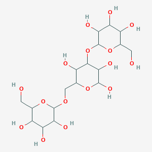 molecular formula C₁₈H₃₂O₁₆ B014276 3,6-Di-O-(alpha-D-mannopyranosyl)-D-mannopyrannose CAS No. 121123-33-9