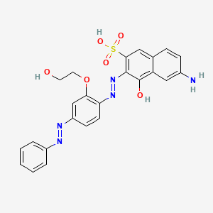 molecular formula C24H21N5O6S B14276029 2-naphthalenesulfonic Acid, 6-amino-4-hydroxy-3-((2-(2-hydroxyethoxy)-4-(phenylazo)phenyl)azo)- CAS No. 126485-27-6