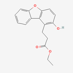 molecular formula C17H16O4 B14276056 Ethyl 3-(2-hydroxydibenzo[b,d]furan-1-yl)propanoate CAS No. 152609-73-9