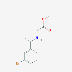 Ethyl 2-{[1-(3-bromophenyl)ethyl]amino}acetate