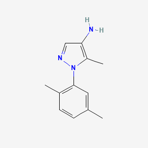 molecular formula C12H15N3 B1427608 1-(2,5-dimethylphenyl)-5-methyl-1H-pyrazol-4-amine CAS No. 1247575-27-4
