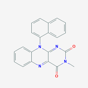 molecular formula C21H14N4O2 B14276084 3-Methyl-10-(naphthalen-1-yl)benzo[g]pteridine-2,4(3H,10H)-dione CAS No. 160510-39-4