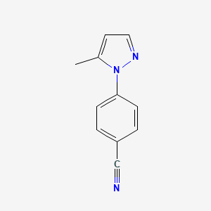 molecular formula C11H9N3 B1427611 4-(5-methyl-1H-pyrazol-1-yl)benzonitrile CAS No. 1249661-76-4