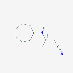 molecular formula C11H20N2 B1427612 3-(环庚基氨基)丁腈 CAS No. 1178057-99-2
