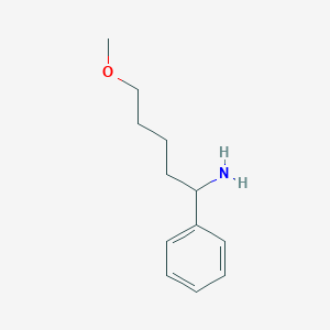 molecular formula C12H19NO B1427614 5-Methoxy-1-phenylpentan-1-amine CAS No. 1179229-24-3