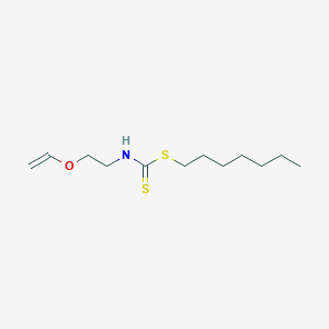 molecular formula C12H23NOS2 B14276148 Heptyl [2-(ethenyloxy)ethyl]carbamodithioate CAS No. 139196-75-1