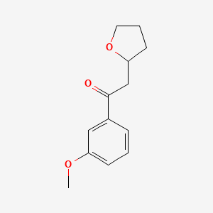 B1427615 1-(3-Methoxyphenyl)-2-(oxolan-2-yl)ethan-1-one CAS No. 1179693-69-6