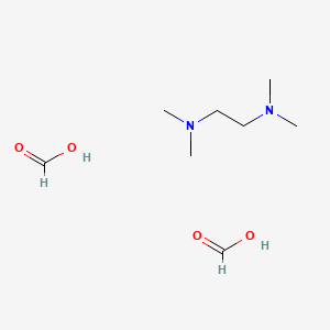 molecular formula C6H16N2.2CH2O2<br>C8H20N2O4 B14276196 formic acid;N,N,N',N'-tetramethylethane-1,2-diamine CAS No. 128023-58-5