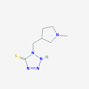 molecular formula C7H13N5S B1427629 1-[(1-methylpyrrolidin-3-yl)methyl]-1H-1,2,3,4-tetrazole-5-thiol CAS No. 1182947-61-0