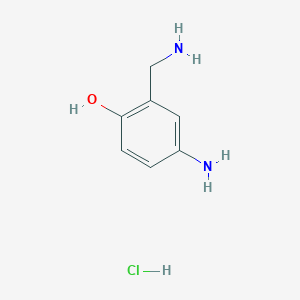 molecular formula C7H11ClN2O B14276318 4-Amino-2-(aminomethyl)phenol;hydrochloride CAS No. 159621-78-0