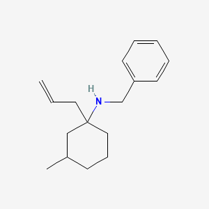 molecular formula C17H25N B14276319 N-Benzyl-3-methyl-1-(prop-2-en-1-yl)cyclohexan-1-amine CAS No. 137106-92-4