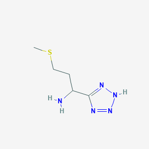 3-(methylsulfanyl)-1-(1H-1,2,3,4-tetrazol-5-yl)propan-1-amine